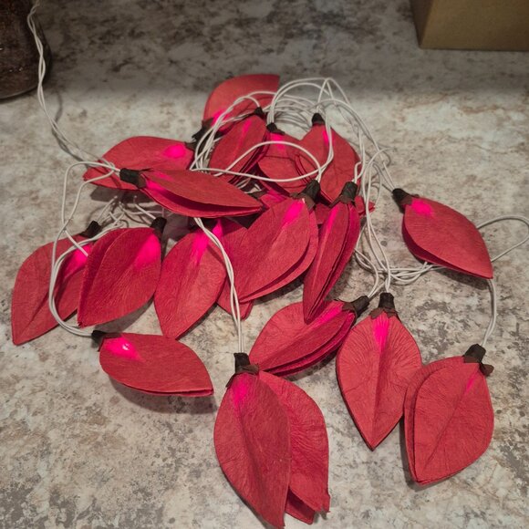 Paper Flowers Patio Light String - Picture 3 of 3